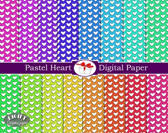 Pastel Hearts digital paper Pastel painting heart clipart Pastel home decor heart painting Pastel drawing heart invitation pastel decor art