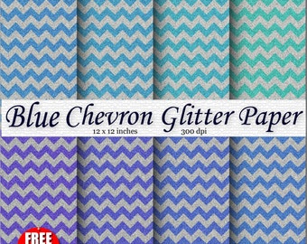 Navy Blue Chevron digital paper GLITTER clipart commercial use Glitter blue chevron Royal blue chevron background Zigzag fabric print poster