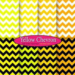 Yellow Chevron digital paper chevron clip art yellow gold clipart Yellow chevron baby shower Yellow chevron decor chevron digital background
