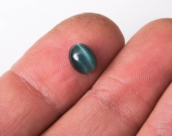 Tourmaline Cats Eye Blue Green Tourmaline Oval Cats Eye Tourmaline 2.12 carat