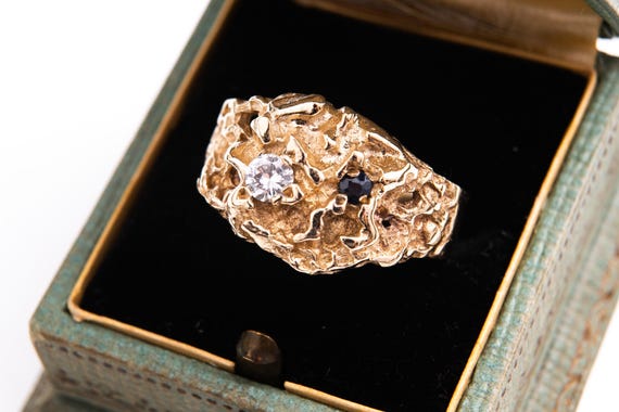 Gold Nugget Ring - Vintage Gold Nugget Style Ring
