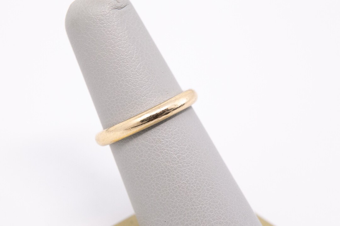Vintage Gold Wedding Band - 14k Yellow Gold Estate Wedding Band Size 7 ...