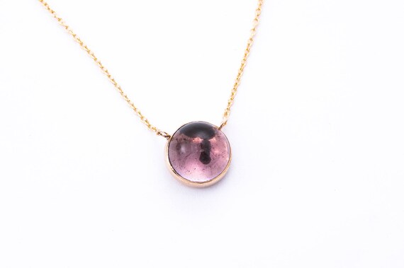 Vintage Amethyst Necklace, Gold Amethyst Jewelry,