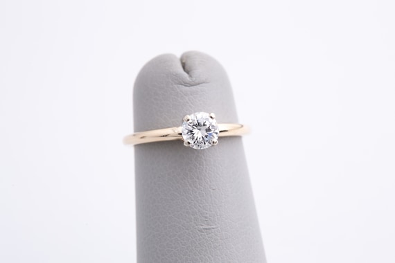 Vintage Diamond Engagement Ring - 14k Yellow Gold… - image 2