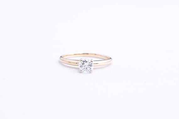 Vintage Diamond Engagement Ring - 14k Yellow Gold… - image 5