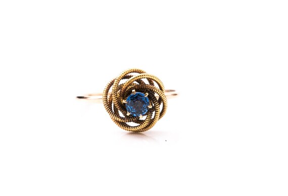 Vintage Blue Sapphire Ring - Stick Pin to Ring Con