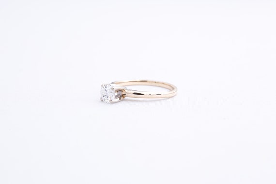 Vintage Diamond Engagement Ring - 14k Yellow Gold… - image 4