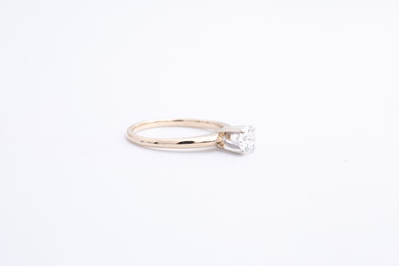 Vintage Diamond Engagement Ring - 14k Yellow Gold… - image 3