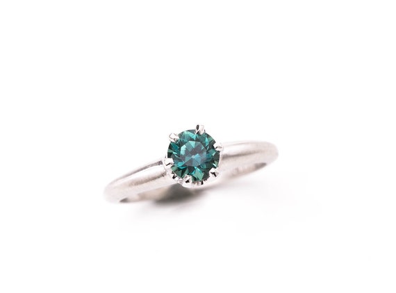 Vintage Platinum Sapphire Ring - Sapphire Engageme