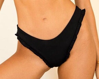 Mini Rüschen Skirting Bikini Po, Bademode, Bademode, Badeanzug, Frecher Bikini Po