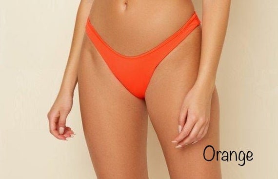 High cut low rise bikini bottom Clearance