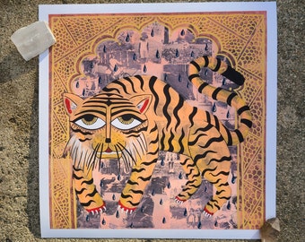 Royal Bengal Legacies: Giclee Art Print of of Bengal Tiger