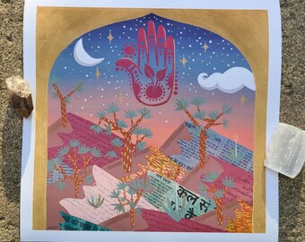 Re-Orient: Giclee Art Print of Sand Dunes and Sunsets
