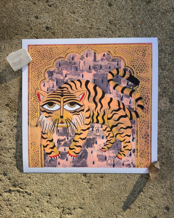 Royal Bengal Legacies #3 | Archival Giclée South Asian Wall Art |  Bengal Tiger Art Print
