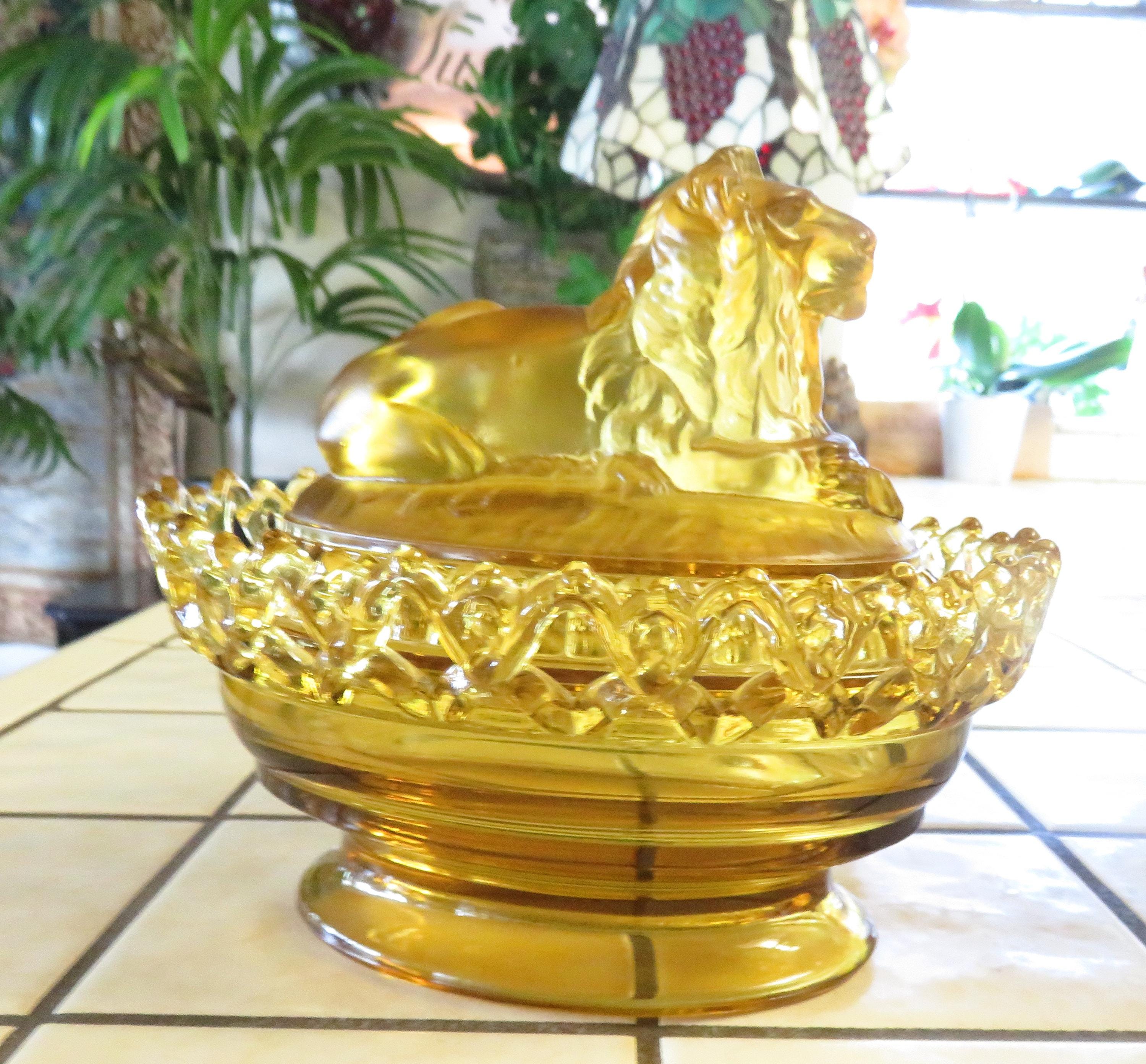 ライオンのディッシュ Lion on Nest Dish - Etsy