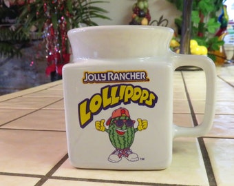 Rare Glazed Ceramic Jolly Rancher Cup