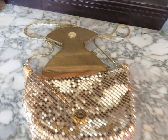 Stunning Gold Metal Mesh Clutch Purse - image 2