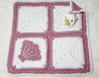 Crochet pacifier lovey