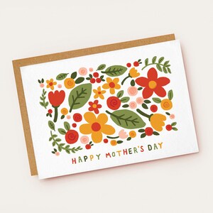 Tarjeta floral atrevida para el Día de la Madre