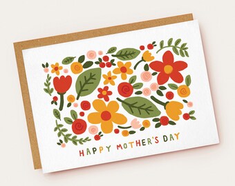 Bold Floral Happy Mother's Day Card