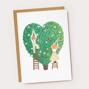 Carte de voeux coeur topiaire