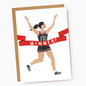 Carte de voeux pour la célébration du gagnant - Félicitations - Coureur