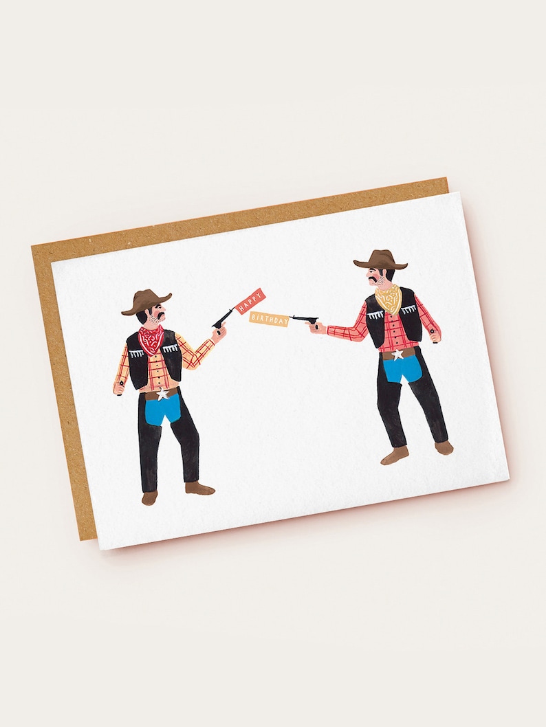 Cartão de aniversário de cowboy imagem 1
