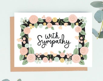 Floral 'With Sympathy' Card