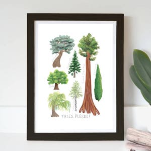 Trees Please Illustration Art Print.