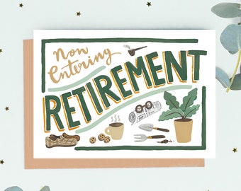 Billboard Style Retirement Card