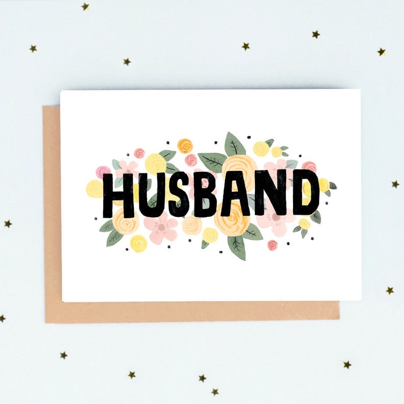 Floral Husband Card image 1