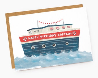 Happy Birthday Captain Card