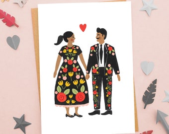 Floral Couple Love Card