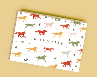 Wild & Free Horses Karte