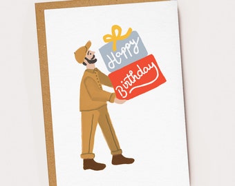 Carte d'anniversaire livreur