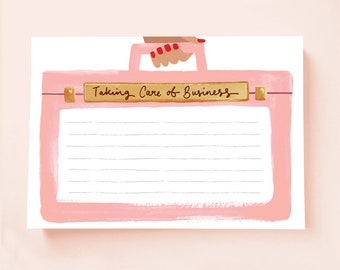 Taking Care of Business Briefcase Notepad, A5