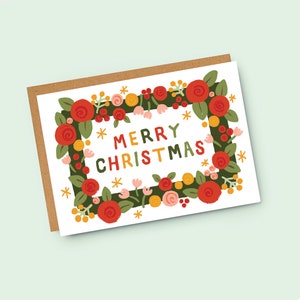 Festive Wreath Christmas Card