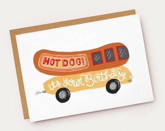 Hotdog! Birthday Card