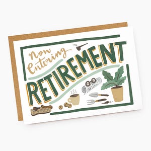 Carte de retraite style panneau d'affichage
