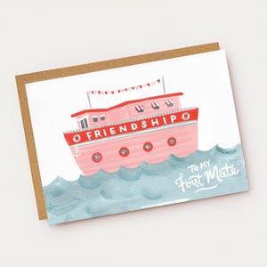 Biglietto d'auguri per la nave amica
