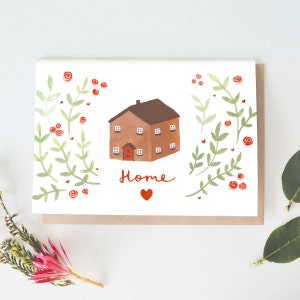 Floral New Home Card