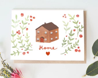 Floral New Home Card