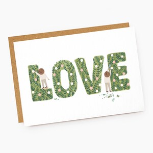 Tarjeta topiaria 'LOVE'