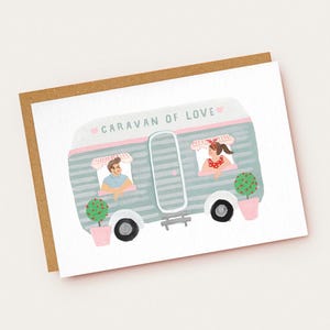 Cartão de Dia dos Namorados da Caravana do Amor