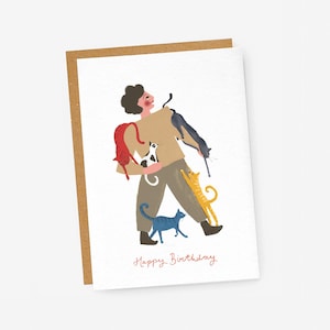 Carte d'anniversaire de chats