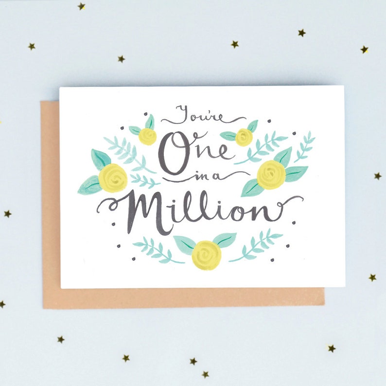 One in a Million Card | Etsy