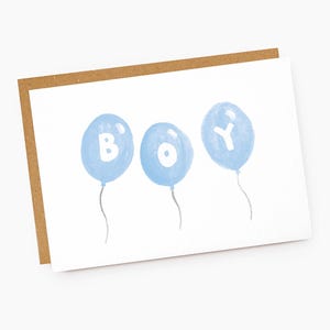 Junge Ballons neue Baby Karte