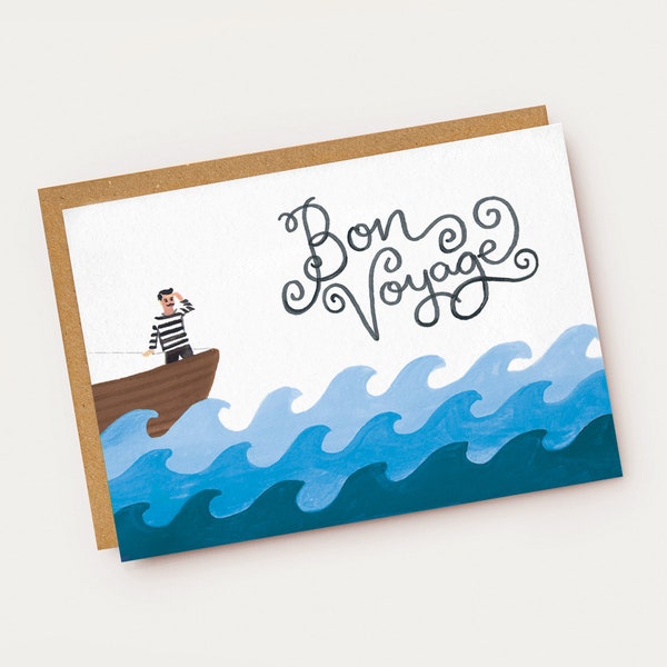 Bon Voyage Leaving Card