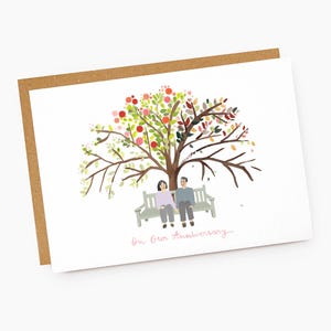 Tarjeta del árbol "En nuestro aniversario"