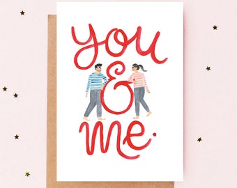 You & Me Greeting Card